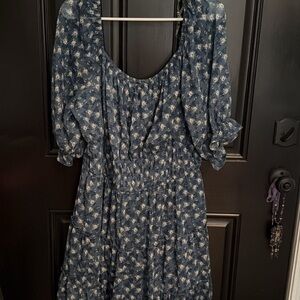 Floral Blue Dress
